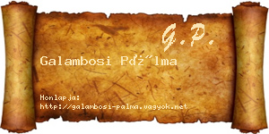 Galambosi Pálma névjegykártya